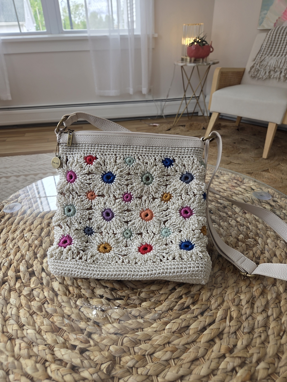 *NWOT* The Sak Crochet Crossbody Floral - Picture 5 of 9
